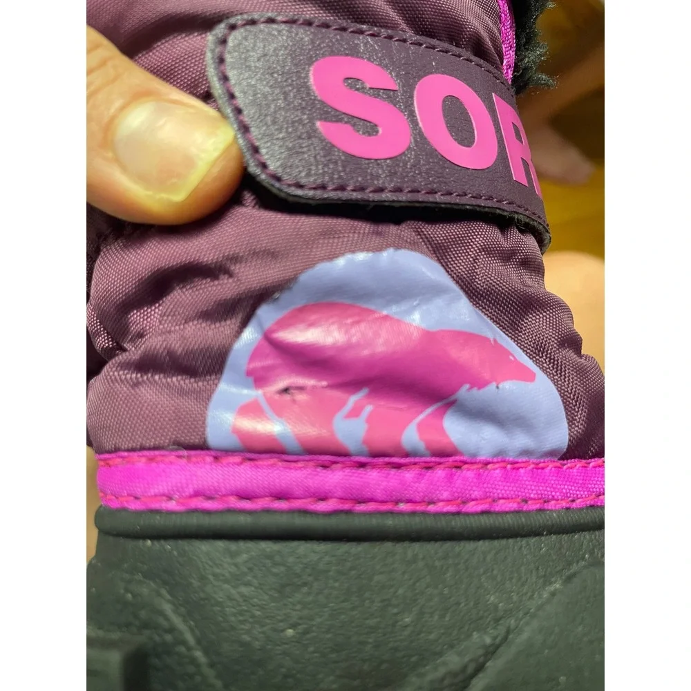 Sorel Kids Snow Commander Purple Pink Winter Boots NC1877-562 Size 8 Toddler